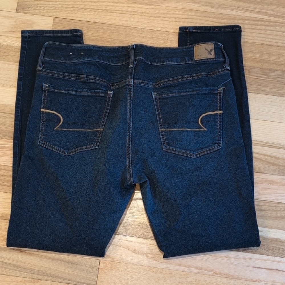 American Eagle Outfitters Women's Skinny Jeans - Dark Blue Wash - Picture 4 of 4